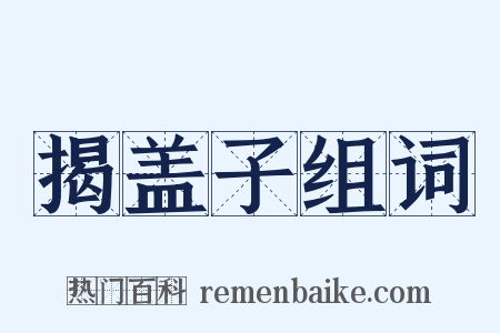 揭盖子组词是什么意思的图片